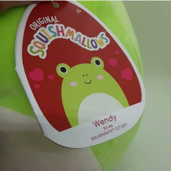 11" Squishmallow Wendy Frog white eye green Valentine's Day KellyToys soft plush - Picture 3 of 3